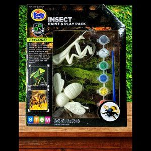 Kids Stuff Science Squad Insect Paint & Play Pack praying Mantis/Bumble Bee NEW